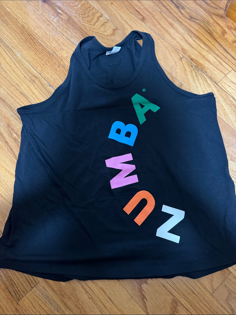 Black Kids Tank Top with Colorful Letter Graphics